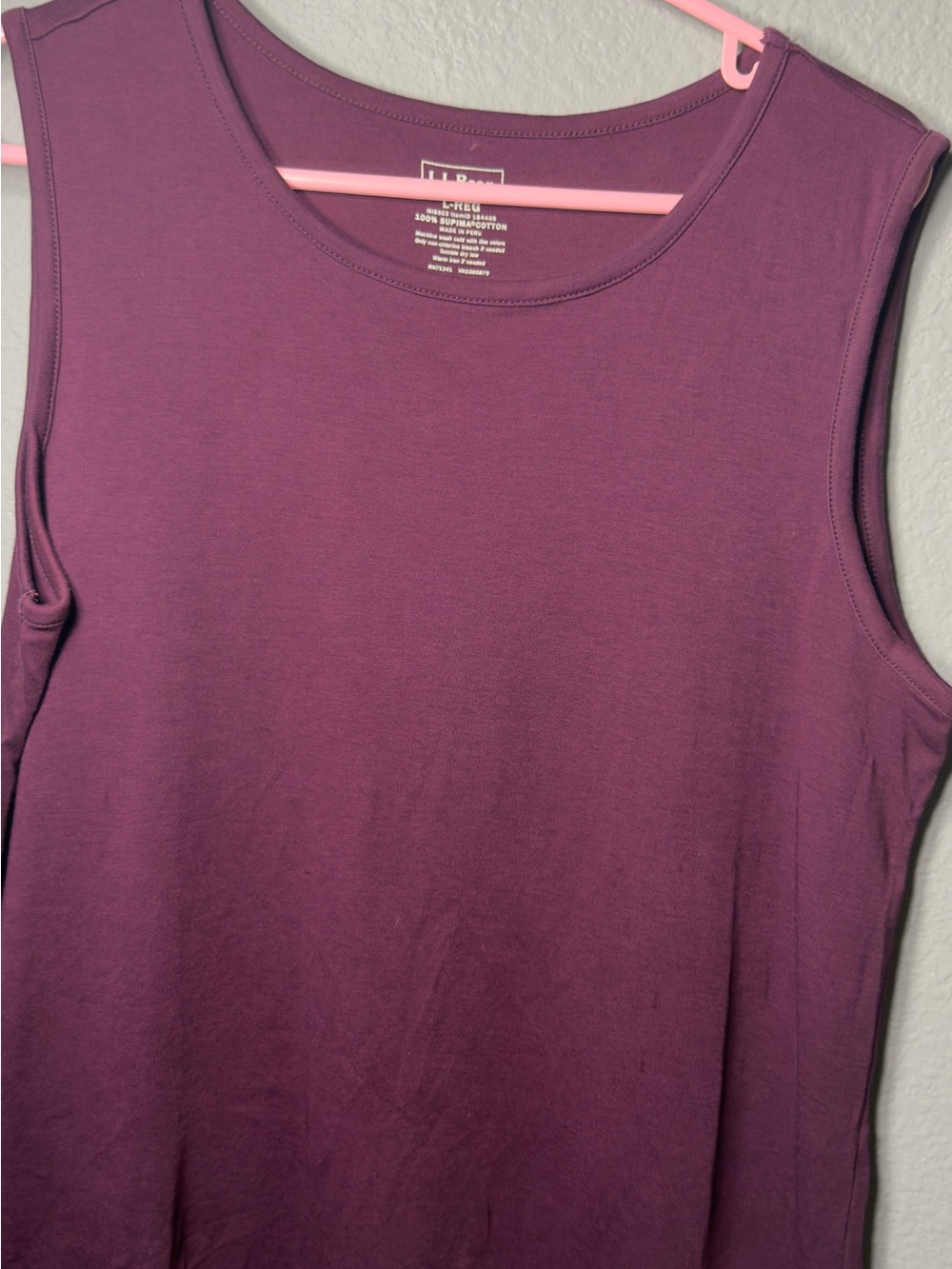 L.L. Bean Sleeveless Tank Top in Plum